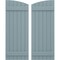 Ekena Millwork Americraft 6-Board (2 Batten) Wood Joined Board-n-Batten Shutters w/Ellipt Top, ARW101BE621X77SBH, PR ARW101BE621X77SBH - alternate 1